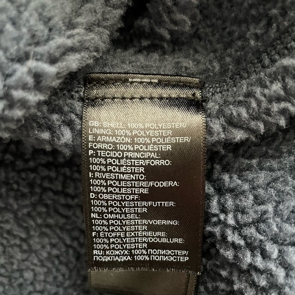 The North Face - Navy blue, Men’s Large 1/4 zip pullover fl… - Picture 4 of 5